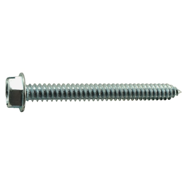 Midwest Fastener Sheet Metal Screw, 5/16" x 3 in, Zinc Plated Steel Flange Hex Head Slotted Drive, 4 PK 37632 - main